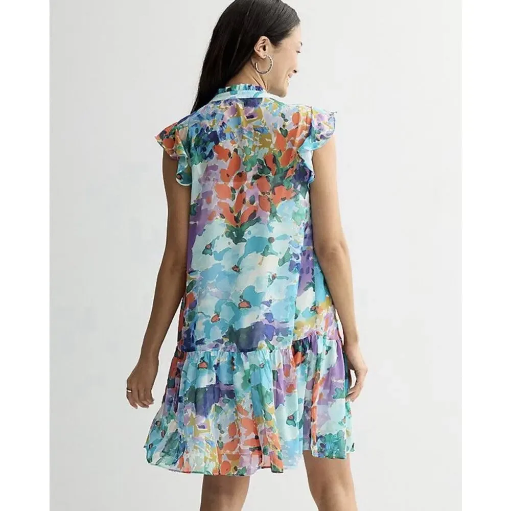Donna Ricco mini dress floral dress womens 8 victorian summer spring wedding NWT - Picture 2 of 14